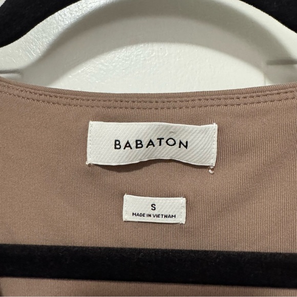 Aritzia Babaton Brown Contour V-neck Romper Size Small - Picture 5 of 9